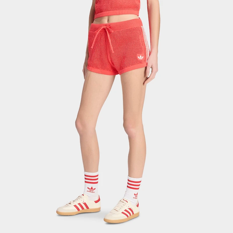 Women's adidas Originals Knitted Crochet Shorts