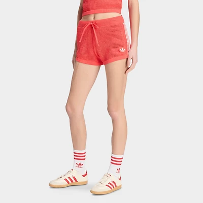 Women's adidas Originals Knitted Crochet Shorts