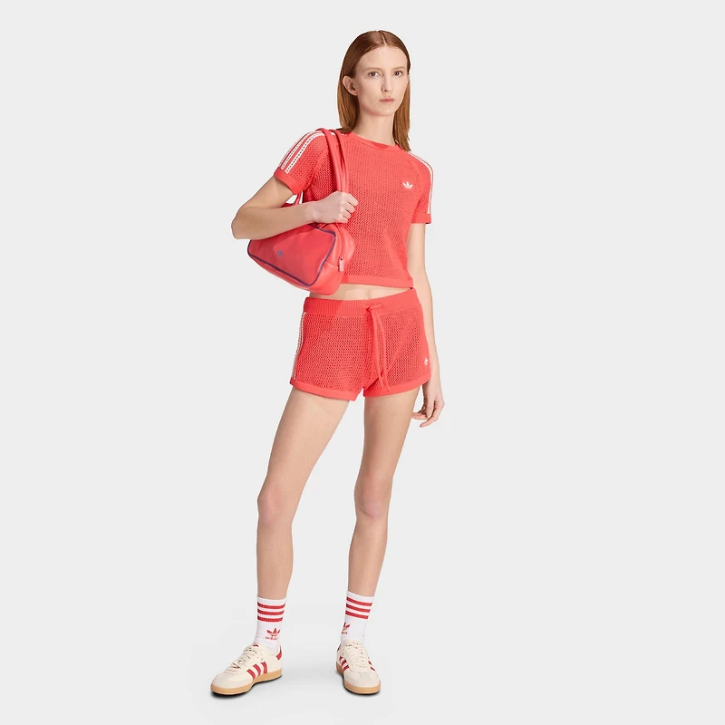 Women's adidas Originals Knitted Crochet Shorts
