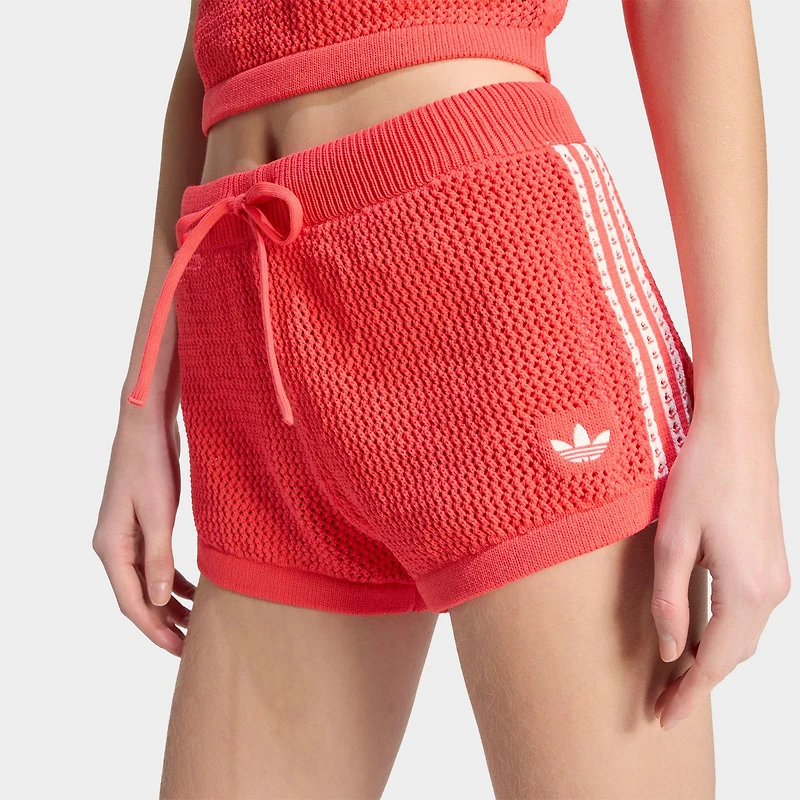 Women's adidas Originals Knitted Crochet Shorts