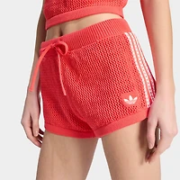 Women's adidas Originals Knitted Crochet Shorts
