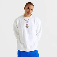 Men's adidas Originals Real Madrid LFSTLR French Terry Crewneck Sweatshirt