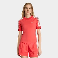 Women's adidas Originals Cali Knitted Crochet Details T-Shirt 