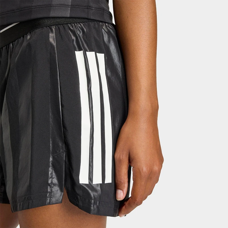 Women's adidas Hyperglam 3-Stripes Emboss Woven Shorts