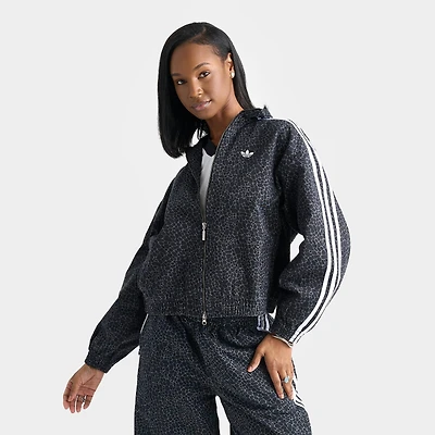 Women's adidas Originals Allover Print Firebird Oversized Track Jacket