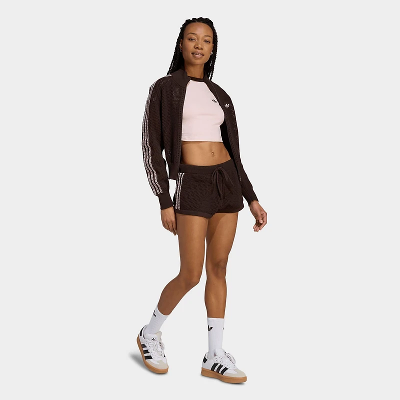 Women's adidas Originals Knitted Crochet Shorts