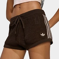 Women's adidas Originals Knitted Crochet Shorts