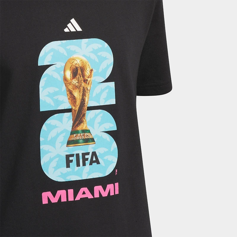 Big Kids' adidas FIFA World Cup 26 Host City Miami Graphic Soccer T-Shirt