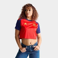Women's adidas Spain 2026 Home Cropped Jersey