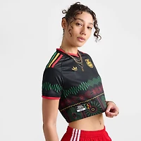 Women's adidas Originals Jamaica 26 x Bob Marley Home Cropped Jersey