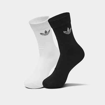 adidas Originals Unisex Rhinestone High Quarter Socks (2-Pack)