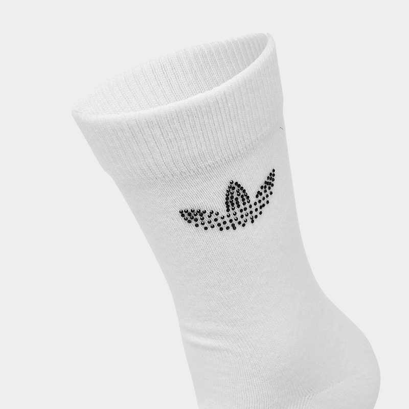 adidas Originals Unisex Rhinestone High Quarter Socks (2-Pack)