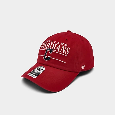 '47 Cleveland Guardians MLB Team Name & Logo Clean Up Strapback Hat
