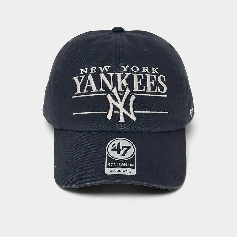 '47 New York Yankees MLB Team Name & Logo Clean Up Strapback Hat