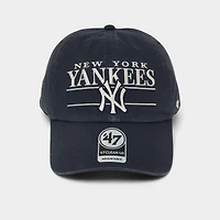 '47 New York Yankees MLB Team Name & Logo Clean Up Strapback Hat