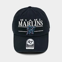 '47 Miami Marlins MLB Team Name & Logo Clean Up Strapback Hat
