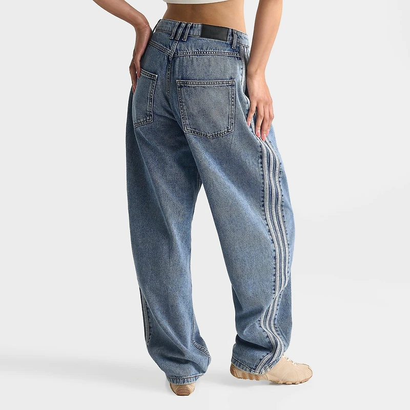 Women's adidas Originals High-Rise Barrel Leg Denim Pants