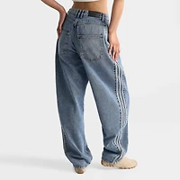 Women's adidas Originals High-Rise Barrel Leg Denim Pants