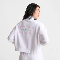 Women's adidas Originals Classic Sport Script Fleece Track Top