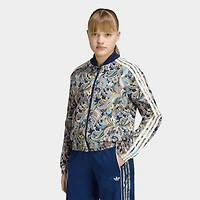 Girls' Big Kids' adidas Originals Superstar Loose Cropped Paisley Full-Zip Track Top