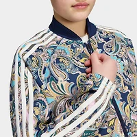 Girls' Big Kids' adidas Originals Superstar Loose Cropped Paisley Full-Zip Track Top