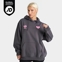 Women's adidas Originals Bubble Heart Oversized Pullover Hoodie