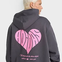 Women's adidas Originals Bubble Heart Oversized Pullover Hoodie