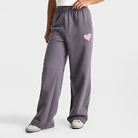 Women's adidas Originals Bubble Heart Fleece Wide-Leg Jogger Pants