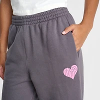 Women's adidas Originals Bubble Heart Fleece Wide-Leg Jogger Pants