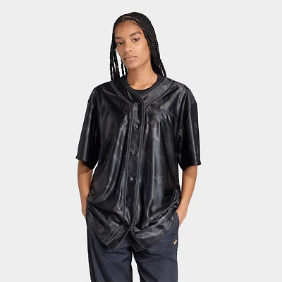 Women's adidas Originals Denim Graphic Baseball Jersey