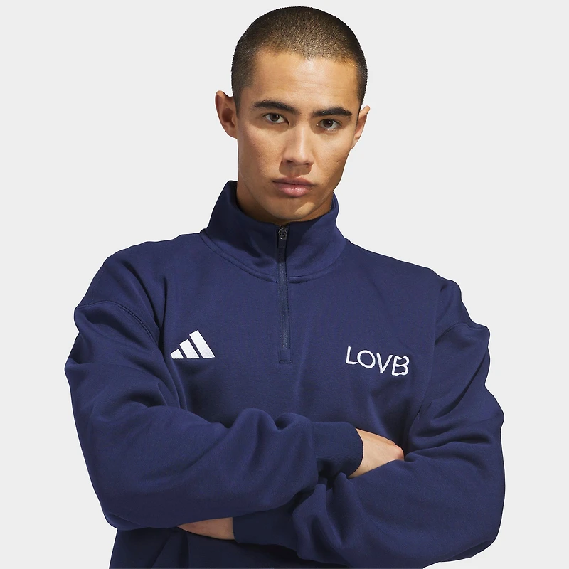 adidas LOVB Graphic Fleece Quarter-Zip Sweatshirt