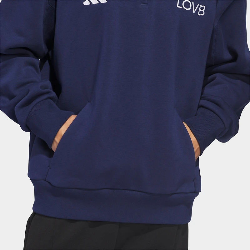 adidas LOVB Graphic Fleece Quarter-Zip Sweatshirt