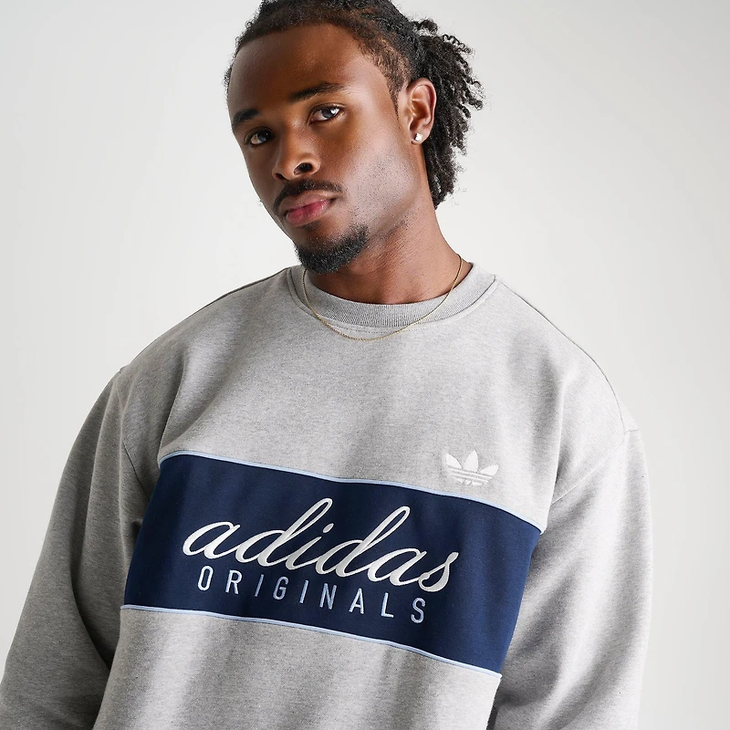 Men's adidas Originals Script Fleece Crewneck Sweatshirt