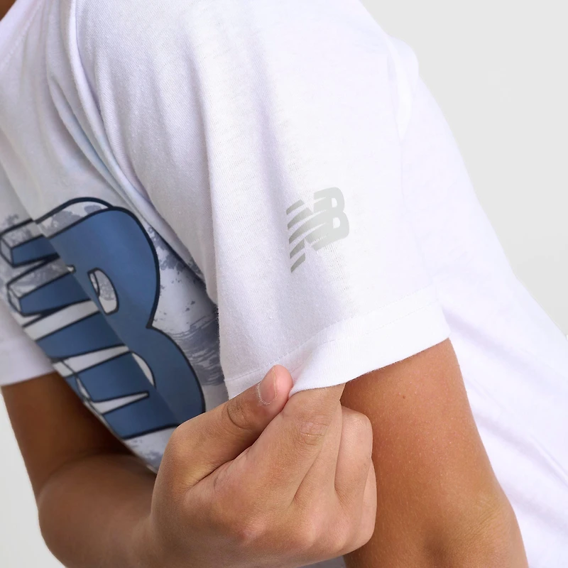 Big Kids' New Balance Logo Brush T-Shirt