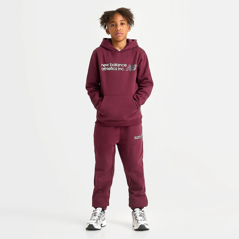 Big Kids' New Balance Linear Logo Pullover Hoodie