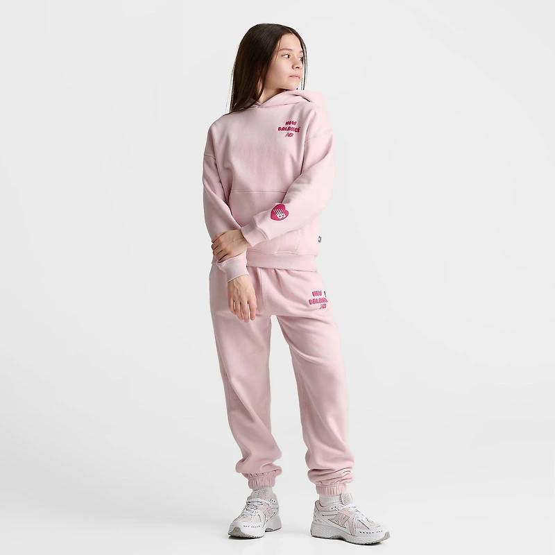 Girls' Big Kids' New Balance Heart Bubble Pullover Hoodie