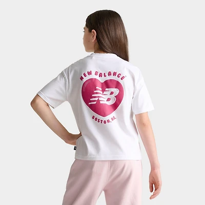 Girls' Big Kids' New Balance Heart Bubble T-Shirt