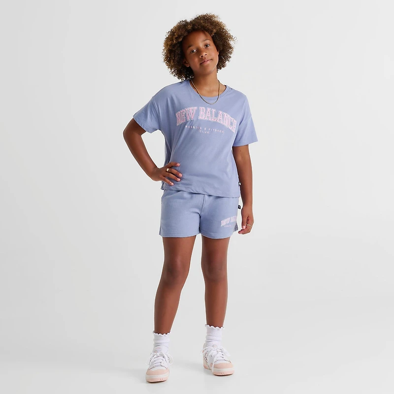 Girls New Balance Club Cropped T-Shirt
