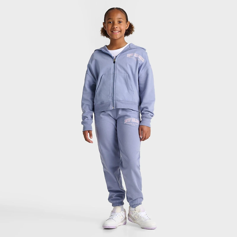 Girls' Big Kids' New Balance Club Fleece Cropped Full-Zip Hoodie
