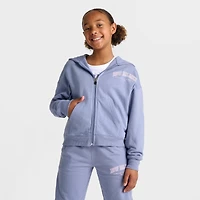 Girls' Big Kids' New Balance Club Fleece Cropped Full-Zip Hoodie