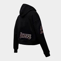 Women's Pro Standard Los Angeles Lakers NBA Classic Fleece Cropped Pullover Hoodie
