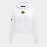 Women's Pro Standard Los Angeles Lakers NBA Classic Fleece Cropped Pullover Hoodie