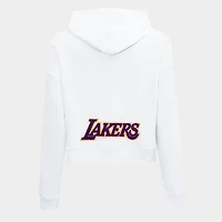 Women's Pro Standard Los Angeles Lakers NBA Classic Fleece Cropped Pullover Hoodie