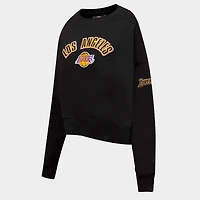 Women's Pro Standard Los Angeles Lakers NBA Classic Fleece Crewneck Sweatshirt