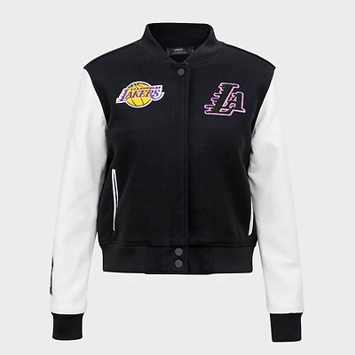 Women's Pro Standard Los Angeles Lakers NBA Classic Wool Varsity Jacket