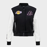 Women's Pro Standard Los Angeles Lakers NBA Classic Wool Varsity Jacket