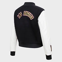 Women's Pro Standard Los Angeles Lakers NBA Classic Wool Varsity Jacket