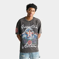 Men's Pro Standard Houston Astros MLB Wave And Roses Graphic T-Shirt