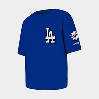 Girls' Big Kids' Pro Standard Los Angeles Dodgers MLB Classic Boxy T-Shirt