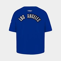 Girls' Big Kids' Pro Standard Los Angeles Dodgers MLB Classic Boxy T-Shirt